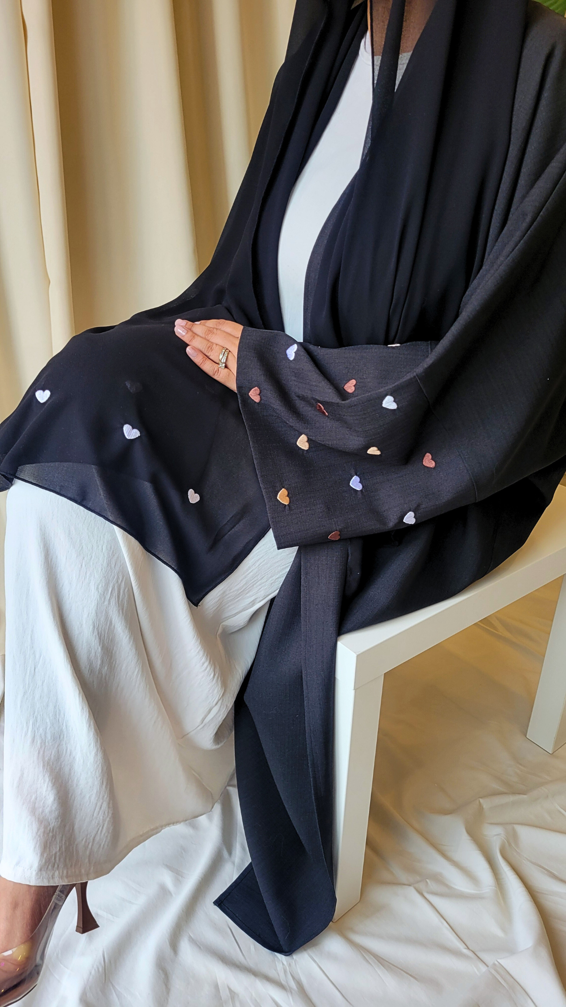 HUBB Linen Abaya Set - Aswad
