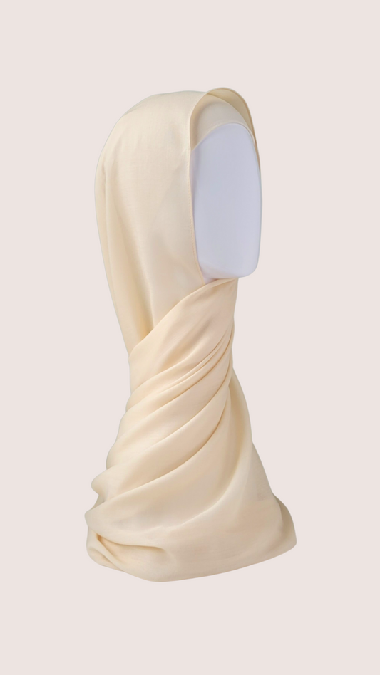Luxury Maxi Modal Hijab - Coconut Cream