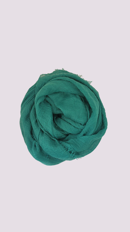 Cotton Crinkle Hijab - Jade