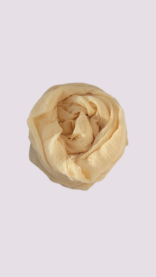 Cotton Crinkle Hijab - Lemon Sorbet