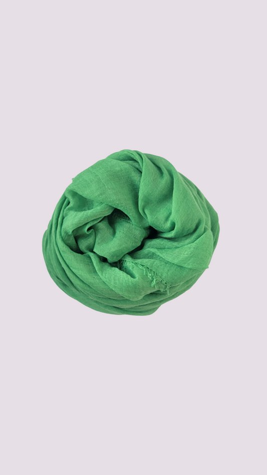 Cotton Crinkle Hijab - Pea Green