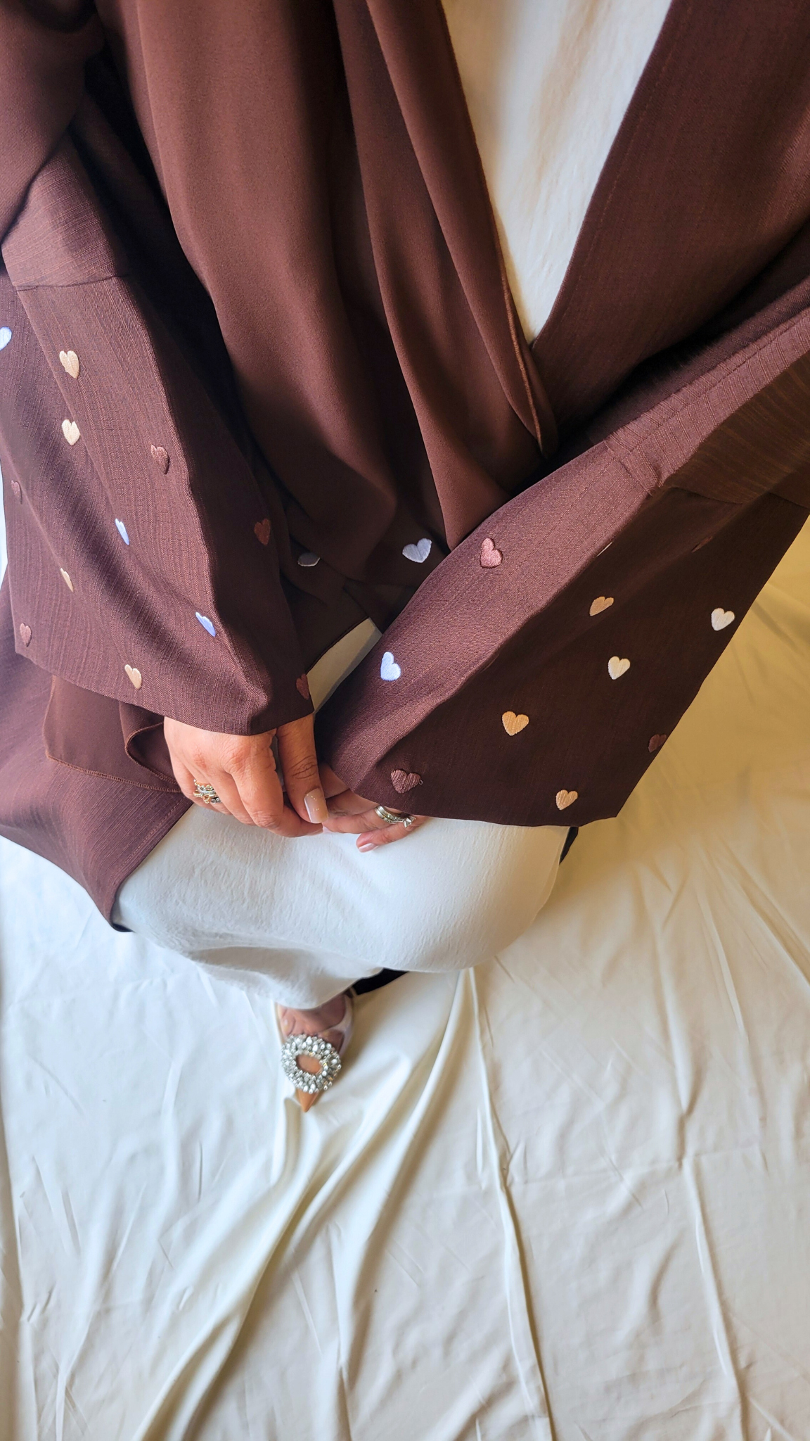 HUBB Linen Abaya Set - Qahwa